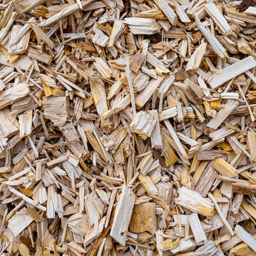 Biomasse Brennstoff aus Hackschnitzeln
